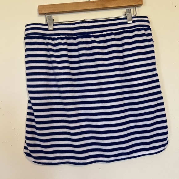J. Crew Striped Blue and White Terry Mini Skirt - Picture 2 of 3